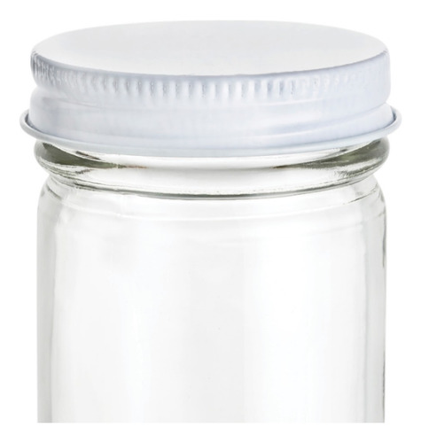 6 Tarro Cilindrico De Vidrio 125ml