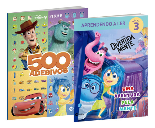 Kit Livros Infantis Com Atividades Paginas Para Colorir E 500 Adesivos Aprendendo A Ler Disney Pixar Divertidamente E Muito Mais