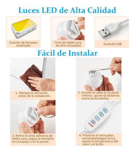 Pack 10 Focos Led Para Espejo Regulables Mavrik 8821 Color B
