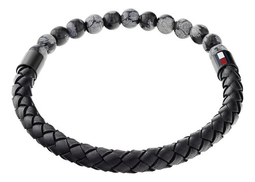 Pulsera Tommy Hilfiger Braid & Bead Fusion Negro Para Hombre