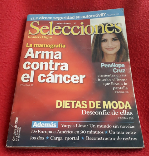 Revista Selecciones Octubre 2001 ( Penélope Cruz )