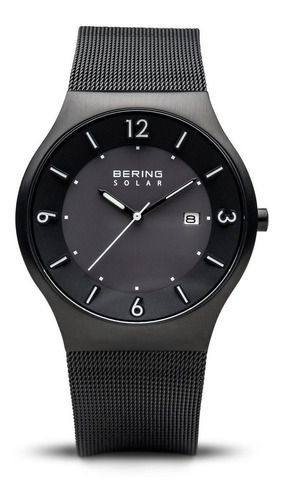 Reloj Hombre Bering 14440-222 Cuarzo Solar Pulso Negro En