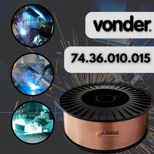 Arame De Solda Com Gás Carretel Mig 1.0mm 15kg Vonder
