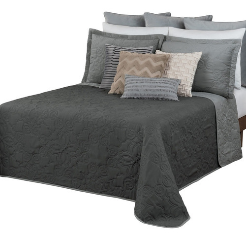 Edredón King Size Esquimal Pinsonic Liso + 2 Fundas Almohada Diseño De La Tela Topaz