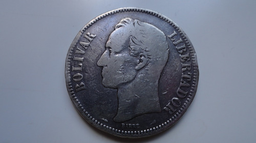 Imagen 3 de 4 de Monedas De Plata Fuerte Bs 5 Coleccionable. 1911 Y 1929