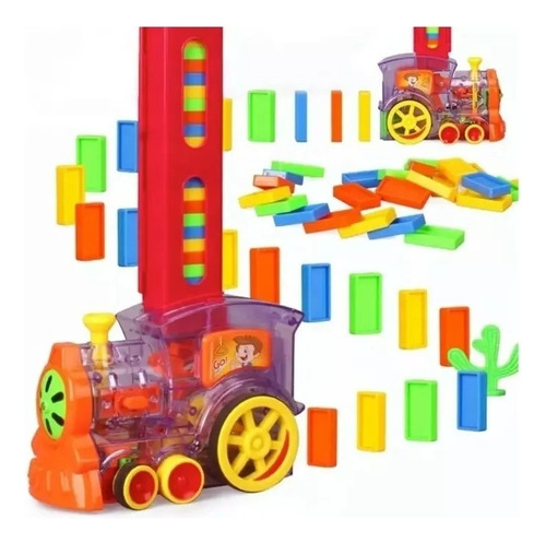 Tren Dominó Para Niños Juego De Bloques De Construcción