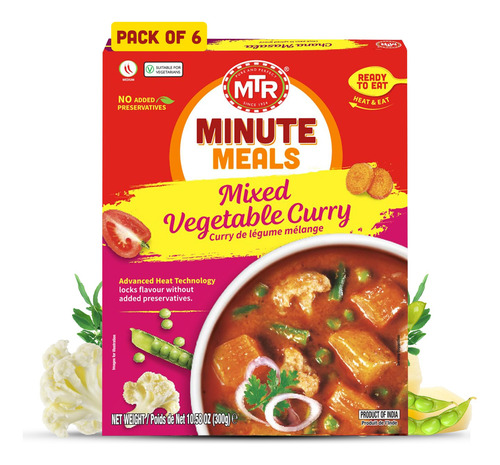 Curry De Verduras Mixtas Listo Para Comer Sin Conservantes