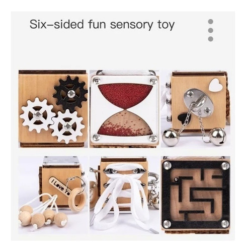 R Cubo Fidget Montessori Ocupado Por Juguetes Sensoriales