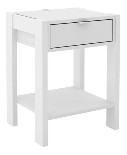 Mesa De Cabeceira 1 Gaveta Az1016 Branco - Tecno Mobili