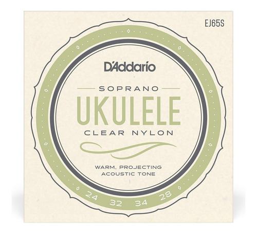 Encordoamento P/ Ukulele Soprano D'addario Pro-arté Ej65s