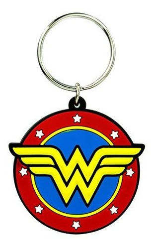 Llavero De Pvc Dc Wonder Woman Classic Logo Soft Touch.