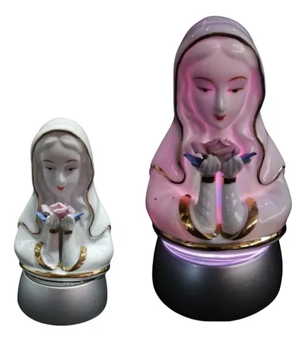 Virgen María Rosa Mística Porcelana Decoración Altar
