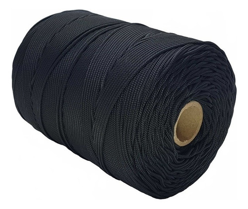 Corda Nylon Seda Trançada 1,5mm C/ 660 Mts - Cordaville Cor Preta