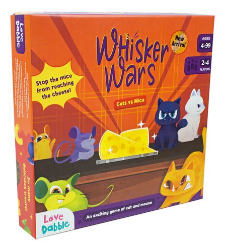 Jogo de tabuleiro Lovedabble Whisker Wars Cheese Heist Showdown