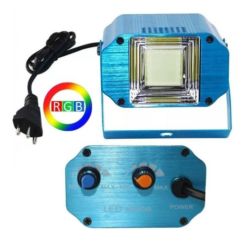 Mini Strobo Iluminação Led Rgb Efeito Flash Estroboscópico
