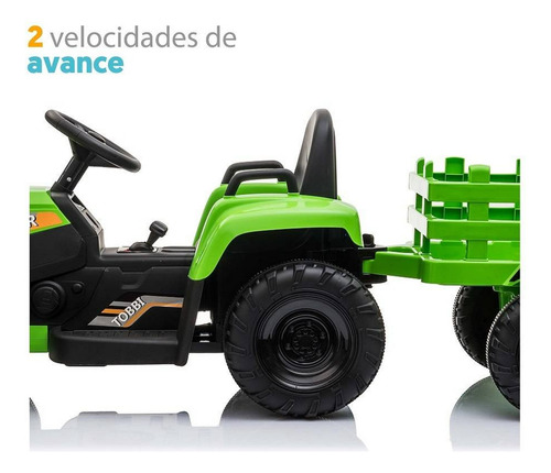 Tractor Eléctrico Apache Verde 12v Para Niños (Usado)