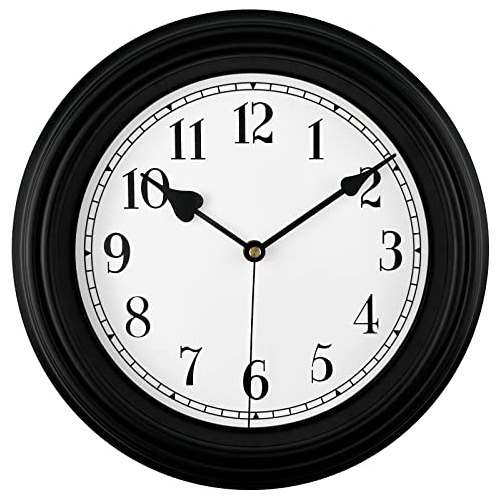 Diyzon Retro Wall Clock, 12 Inch Vintage Silent Non Ticking