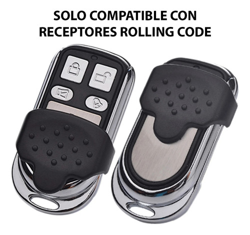 Imagen 3 de 5 de Kit Receptor Rolling Code 4 Canales + 2 Controles 433mhz
