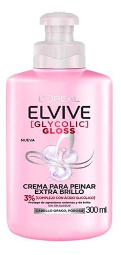 Crema De Peinar Elvive Glycolic Gloss 300 Ml