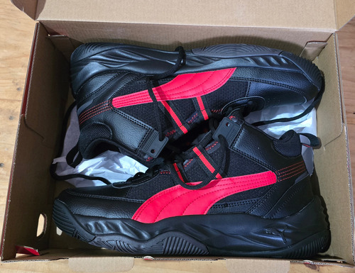 Tenis Puma Rebound Future Nextgen Originales Negro Rojo 27