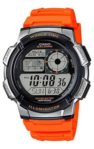 Reloj Casio Ae-1000 Hombre Hora Mundial Illuminator