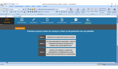 Planilha Excel Gastos E Receitas Mensais Formato Digital