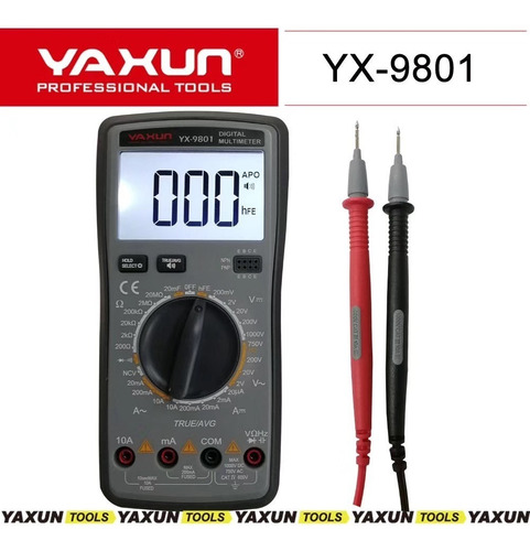 Imagen 1 de 5 de Tester Digital Yaxun Yx-9801 Multimetro Medidor Voltaje