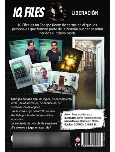 Juego De Mesa Cartas Escape Room Iq Files Liberacion Español
