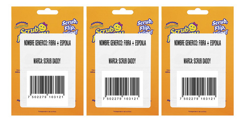 Imagen 3 de 3 de Scrub Mommy Fibra+esponja Paquete De 3 Pzas