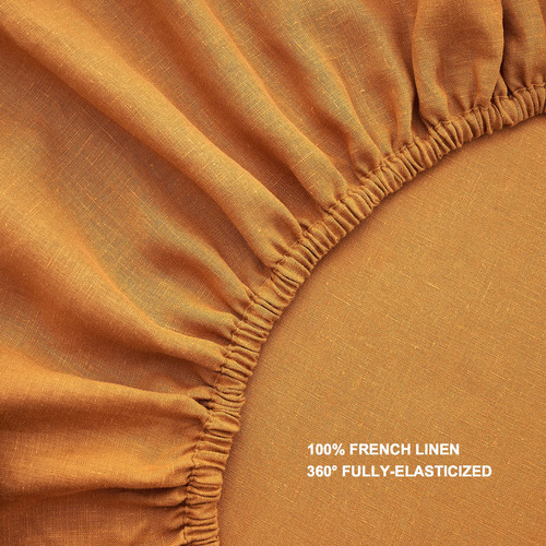 Sábana Ajustable De Lino Berklan Ropa De Cama 100% Lino