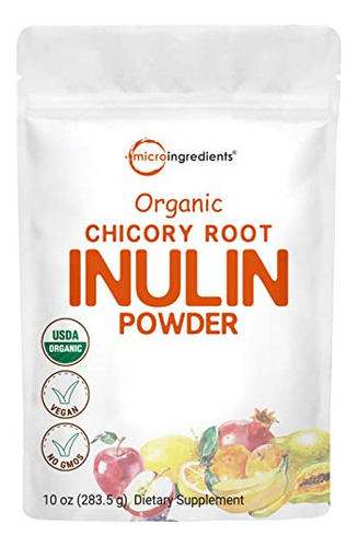 Polvo De Inulina Achicoria Orgánica Fibra Natural Sin Omg