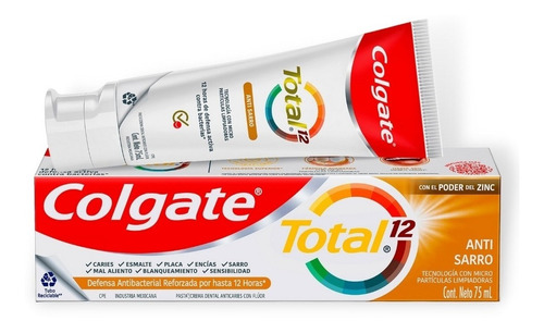 Crema Dental Colgate Total 12 Antisarro