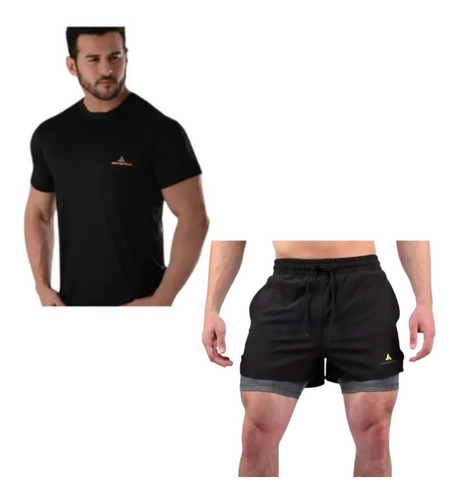 Combo Hombre! Remera Dry Fit Ng + Short Con Calza Ng