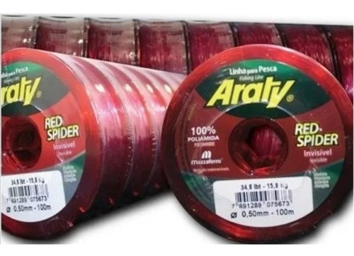 Nailon Para Cañas  Pesca Red Spider 0.35 Mm Rollo X 100 Mts