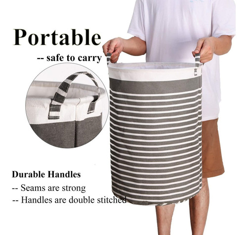 Imagen 5 de 7 de Cesto Impermeable Wehuse, Para Ropa Sucia, 22'', Plegable
