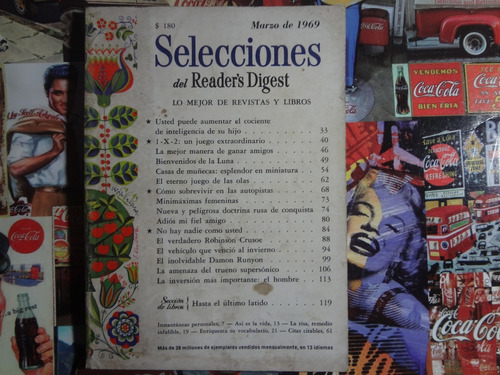 Selecciones Readers Digest Mar 69 Robinson Crusoe Muñecas 