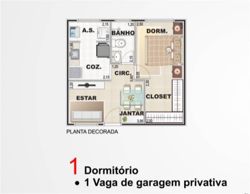 Imagem 16 de 21 de Apartamento, 1 Dorms Com 35.46 M² - Vila Voturua - Sao Vicente - Ref.: Vr3 - Vr3