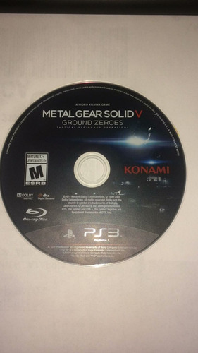 Metal Gear Solid V Ground Zeroes Ps3 Usado - Blakhelmet C