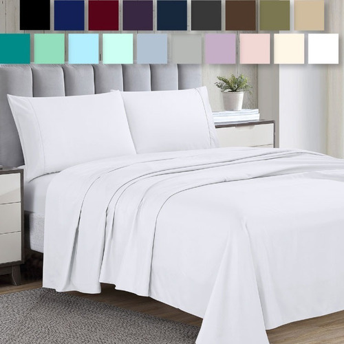 Imagen 7 de 8 de Juego De Sabanas Soft Individuales Tacto Suave Color Blanco
