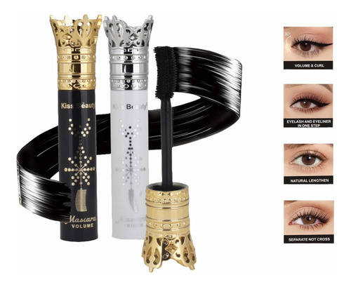Imagen 1 de 1 de Set Mascara De Pestañas Rimel De Ojos + Primer Kiss Beauty