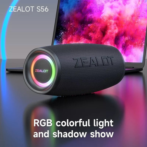 Bocina Bluetooth Portátil Zealot S56 50w Ipx67 Batería Negro