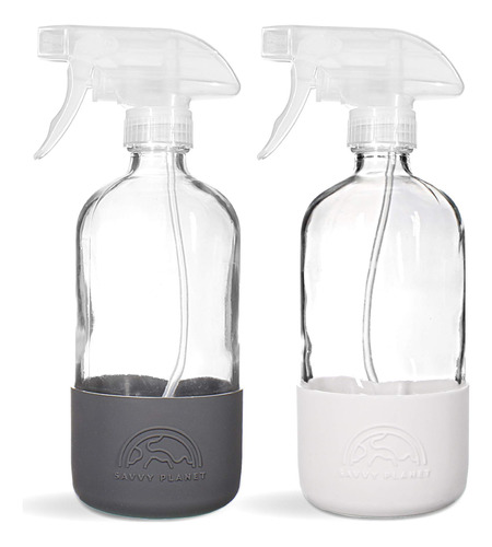 Savvy Planet Botellas Vacias De Vidrio Transparente Con Prot