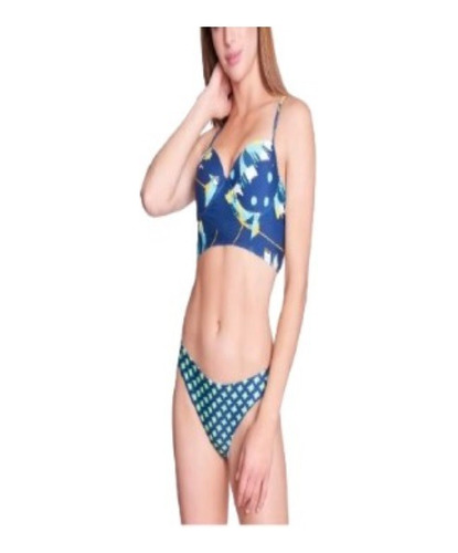 Bikini Bustier Mujer Estampado 3876 Baziani