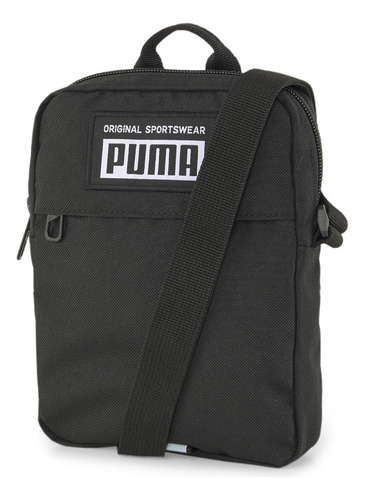 Bolsa Bandolera Puma Academy Portable Con Logo Para Hombre Acabado de los herrajes Niquel Color Negro Color de la correa de hombro Negro Diseño de la tela Liso