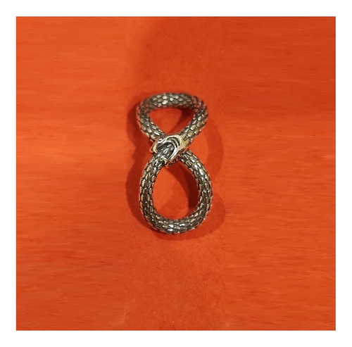 Charm Serpiente Uroboros Infinito En Plata 925 Silver Heart