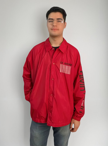 Chamarra Calvin Klein Impermeable Rojo Para Hombre- Original