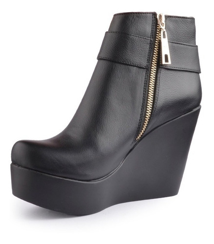 Imagen 5 de 10 de Botinetas Botines Botas De Mujer De Cuero Anika - Ferraro