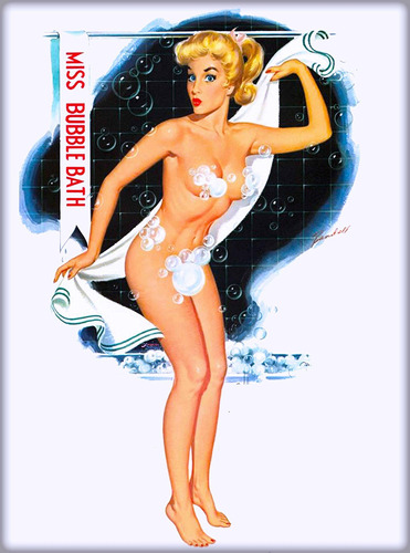 Vinilo Decorativo 50x75cm Pin Up Girls Bathroom Baño M3