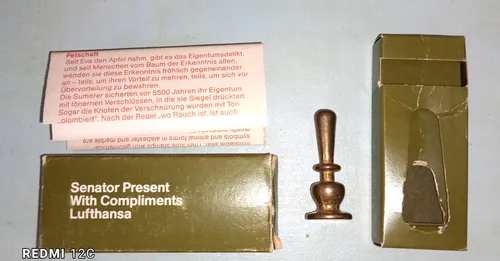 Antiguo Sello Lufthansa Para Personalizar Bronce 5 Cm
