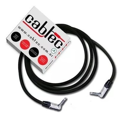 Cable Plug Plug 90° Ts Mono De Audio Neutrik Rean 1m Cabtec